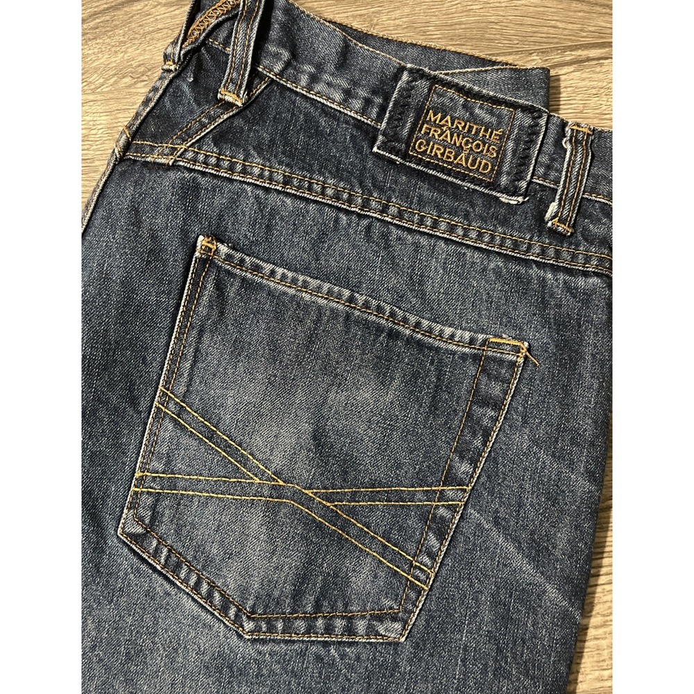 Marithe Francois Girbaud Twisted Five Dark Wash Y2K Blue Jeans Size 38M (38x30)